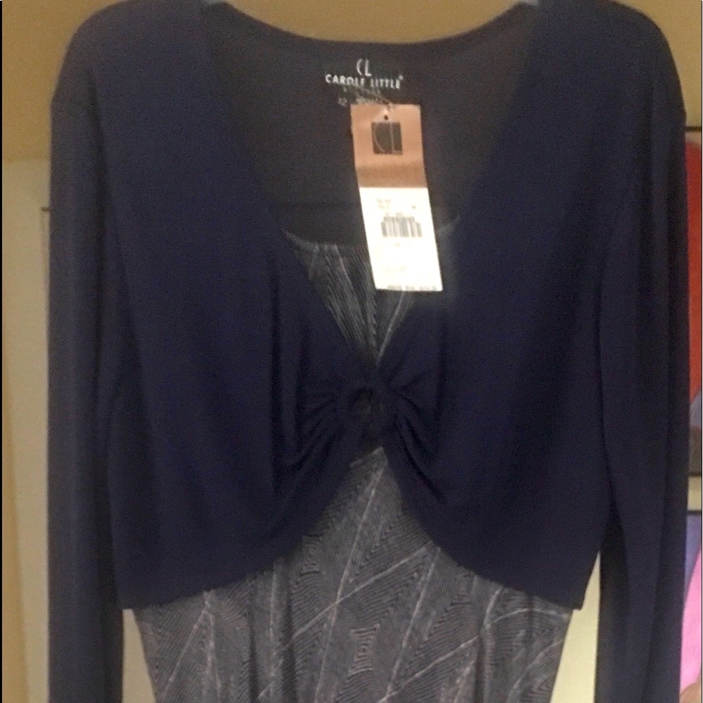 Navy Carole Little yoga maze  Maxi Dress